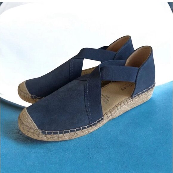 FABIOLAS Blue Slip On Espadrille Flats Size 38 - Picture 1 of 9